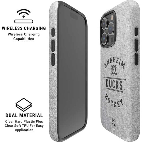 NHL Anaheim Ducks Black Text iPhone 16 Pro Magsafe Impact Case