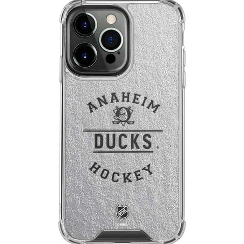 NHL Anaheim Ducks Black Text iPhone 16 Pro Max Clear Case