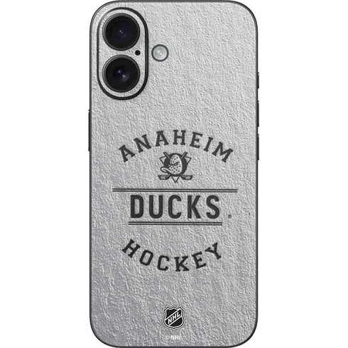 NHL Anaheim Ducks Black Text iPhone 16 Skin