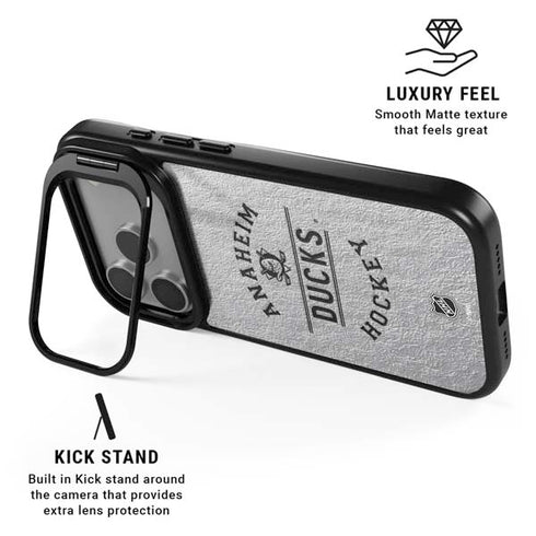 NHL Anaheim Ducks Black Text iPhone 17 Pro Kickstand Case