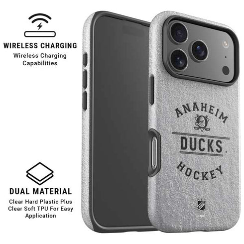 NHL Anaheim Ducks Black Text iPhone 17 Pro Magsafe Impact Case