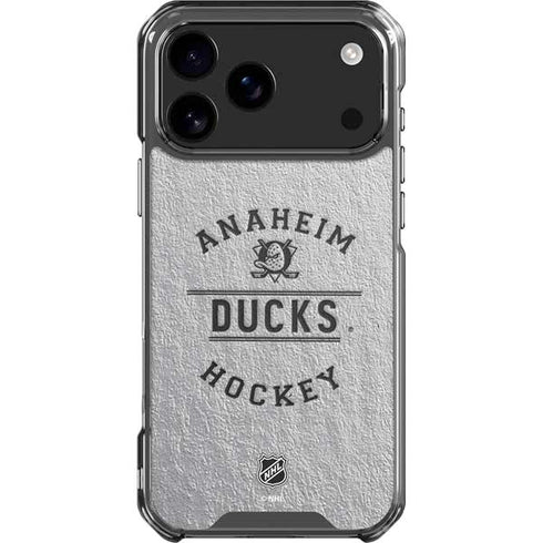 NHL Anaheim Ducks Black Text iPhone 17 Pro Max Clear Case