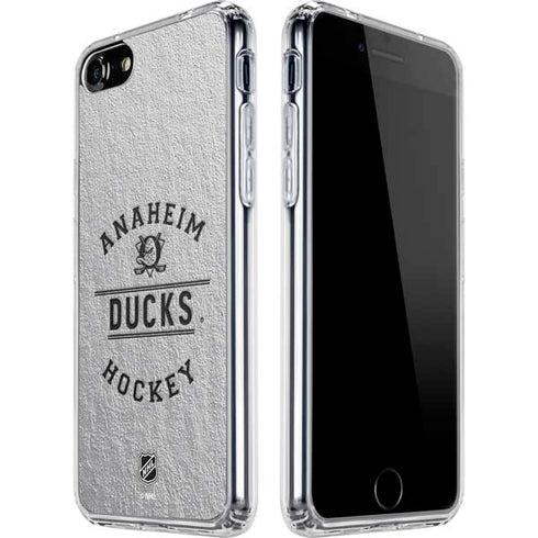 NHL Anaheim Ducks Black Text iPhone SE (2nd & 3rd Gen) Clear Case
