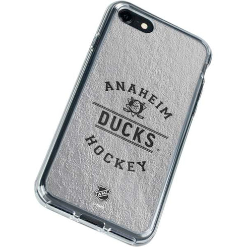 NHL Anaheim Ducks Black Text iPhone SE (2nd & 3rd Gen) Clear Case