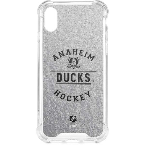 NHL Anaheim Ducks Black Text iPhone XS Clear Case