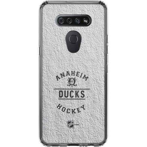 NHL Anaheim Ducks Black Text LG K51/Q51 Clear Case