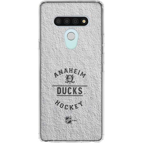 NHL Anaheim Ducks Black Text LG Stylo 6 Clear Case