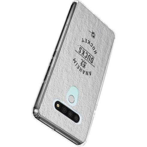 NHL Anaheim Ducks Black Text LG Stylo 6 Clear Case