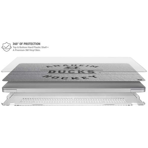 NHL Anaheim Ducks Black Text MacBook Air 15in (2023-2025) Case plus Skin