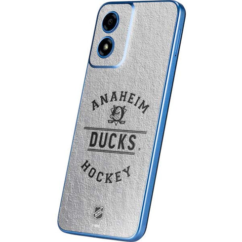 NHL Anaheim Ducks Black Text Moto G Play 4G (2024) Skin