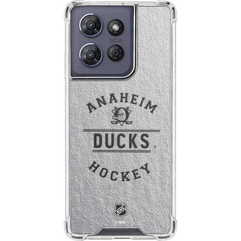 NHL Anaheim Ducks Black Text Moto G Stylus 5G (2025) Clear Case