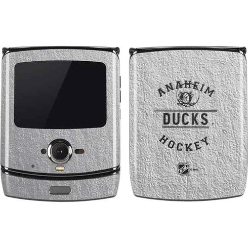 NHL Anaheim Ducks Black Text Motorola RAZR Skin