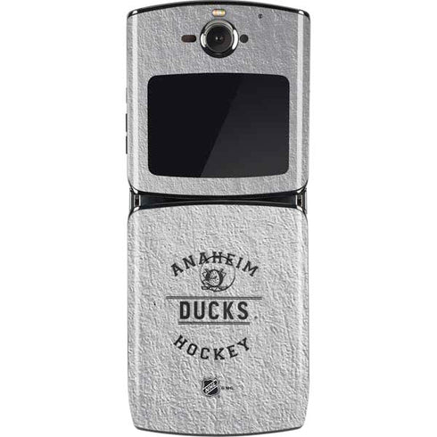 NHL Anaheim Ducks Black Text Motorola RAZR Skin