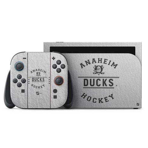 NHL Anaheim Ducks Black Text Nintendo Switch 2 (2025) with Joy-Con Skin
