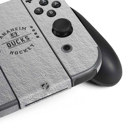 NHL Anaheim Ducks Black Text Nintendo Switch Bundle Skin