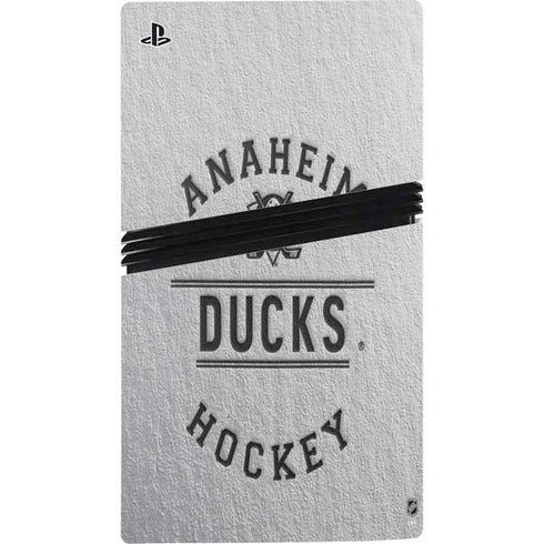 NHL Anaheim Ducks Black Text PS5 Pro Disk Console Skin