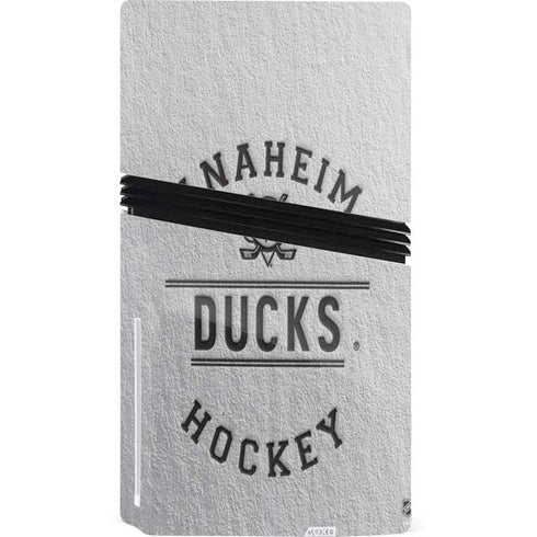 NHL Anaheim Ducks Black Text PS5 Pro Disk Console Skin