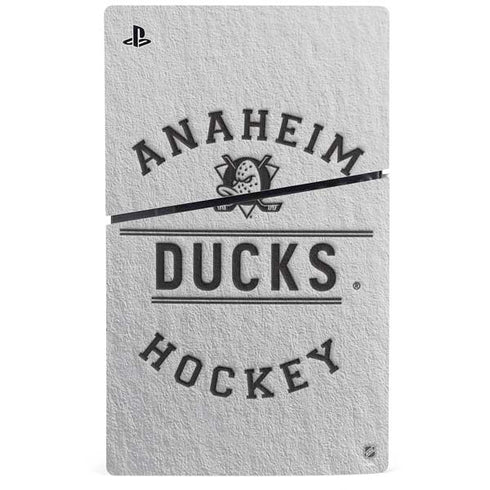 NHL Anaheim Ducks Black Text PS5 Slim Digital Edition Bundle Skin