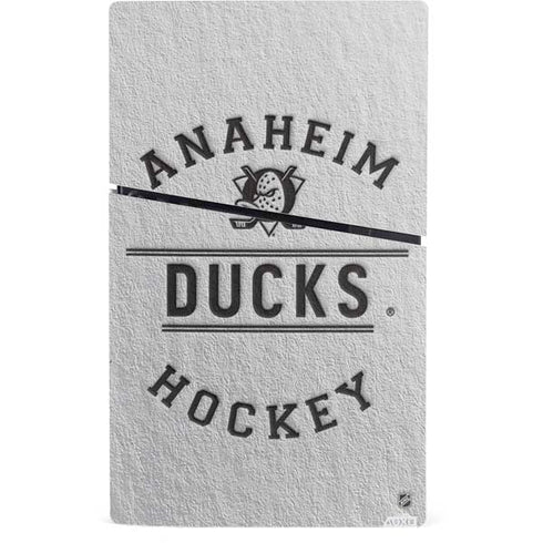 NHL Anaheim Ducks Black Text PS5 Slim Digital Edition Bundle Skin