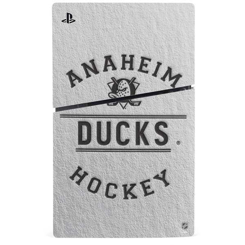 NHL Anaheim Ducks Black Text PS5 Slim Digital Edition Console Skin
