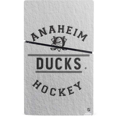 NHL Anaheim Ducks Black Text PS5 Slim Digital Edition Console Skin