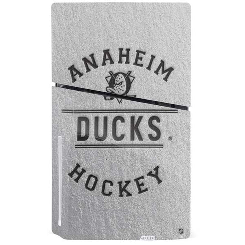 NHL Anaheim Ducks Black Text PS5 Slim Disk Bundle Skin