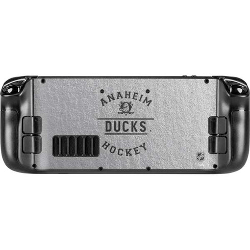 NHL Anaheim Ducks Black Text Steam Deck Handheld Gaming Computer OLED Skin