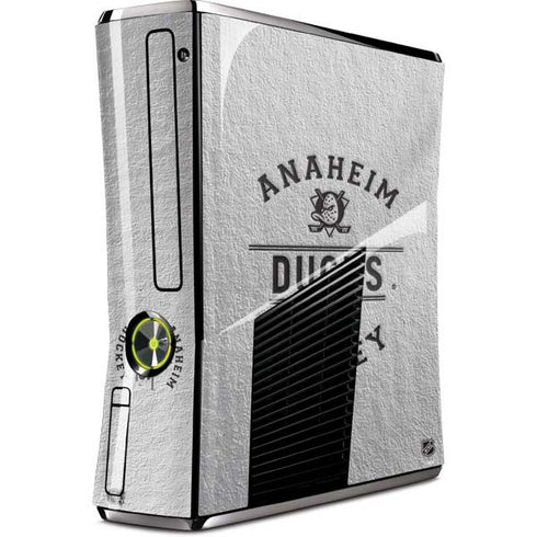 NHL Anaheim Ducks Black Text Xbox 360 Slim (2010) Skin