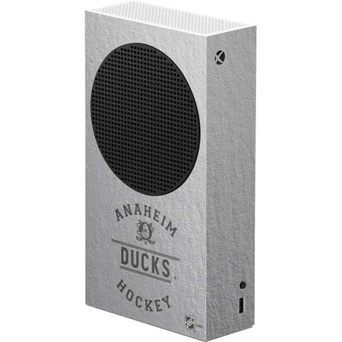 NHL Anaheim Ducks Black Text Xbox Series S Console Skin