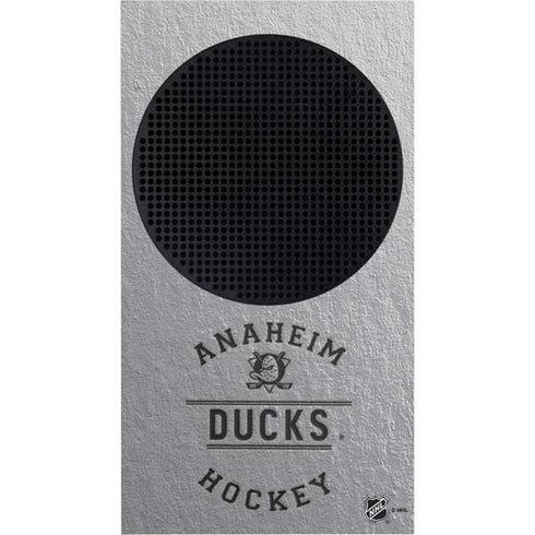 NHL Anaheim Ducks Black Text Xbox Series S Console Skin