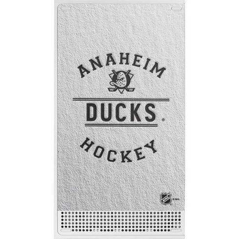 NHL Anaheim Ducks Black Text Xbox Series S Console Skin