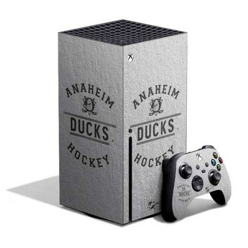NHL Anaheim Ducks Black Text Xbox Series X Bundle Skin