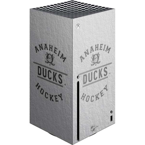 NHL Anaheim Ducks Black Text Xbox Series X Console Skin