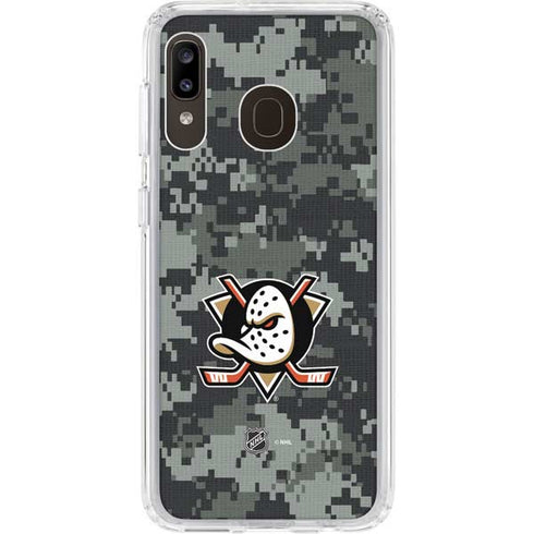 NHL Anaheim Ducks Camo Galaxy A20 Clear Case