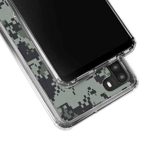 NHL Anaheim Ducks Camo Galaxy A21 Clear Case