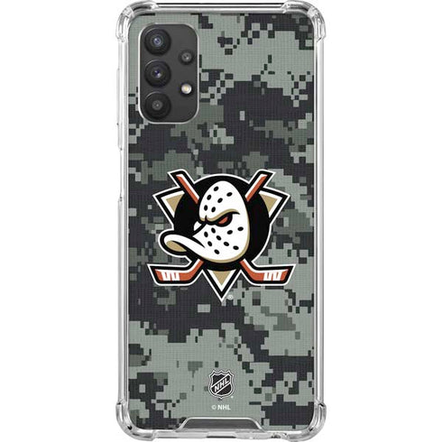 NHL Anaheim Ducks Camo Galaxy A32 5G Clear Case