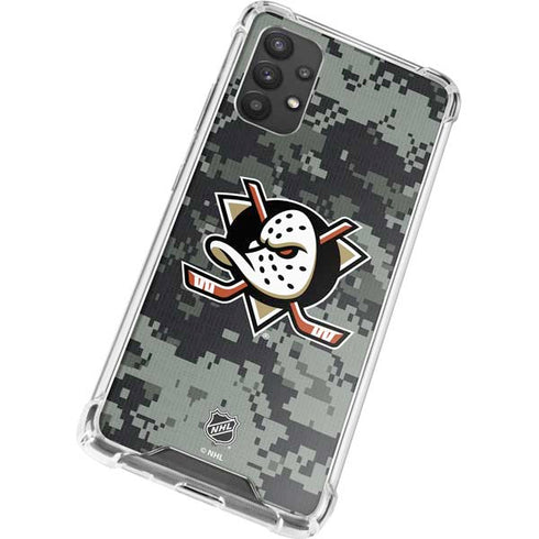 NHL Anaheim Ducks Camo Galaxy A32 5G Clear Case