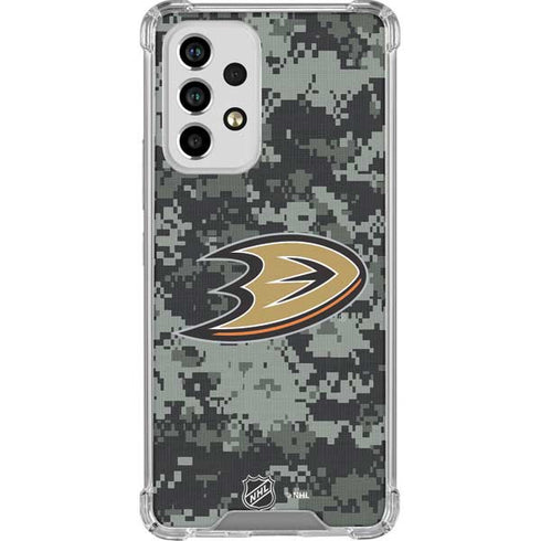 NHL Anaheim Ducks Camo Galaxy A33 5G Clear Case
