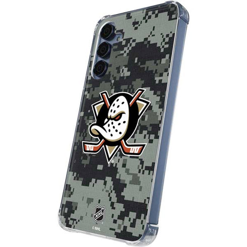 NHL Anaheim Ducks Camo Galaxy A35 5G Clear Case