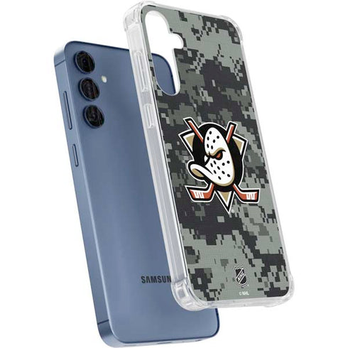 NHL Anaheim Ducks Camo Galaxy A35 5G Clear Case