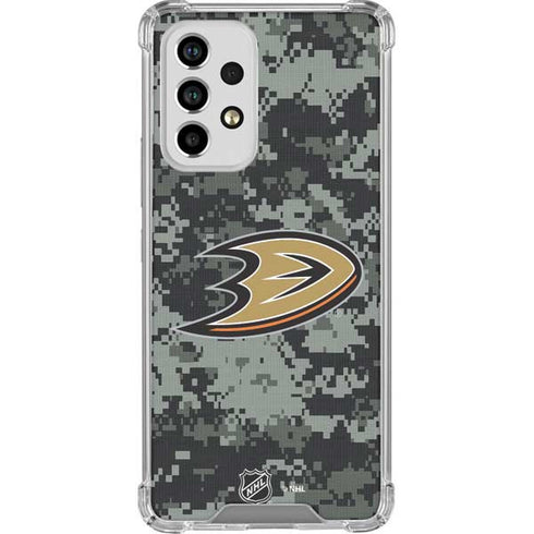 NHL Anaheim Ducks Camo Galaxy A53 5G Clear Case