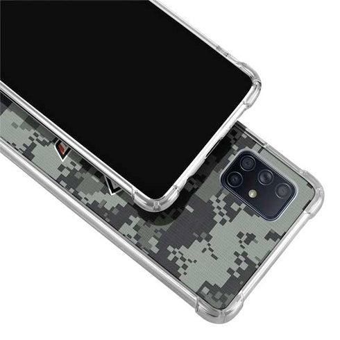 NHL Anaheim Ducks Camo Galaxy A71 5G Clear Case
