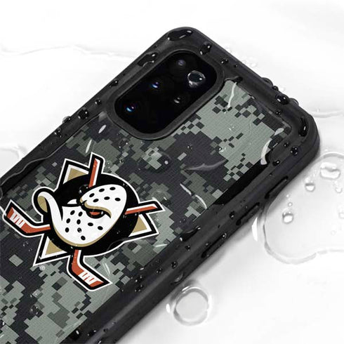 NHL Anaheim Ducks Camo Galaxy S20 Plus Waterproof Case