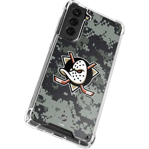 NHL Anaheim Ducks Camo Galaxy S21 5G Clear Case