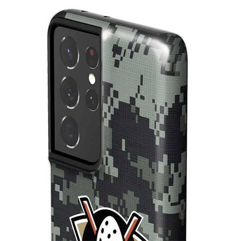 NHL Anaheim Ducks Camo Galaxy S21 Ultra 5G Pro Case