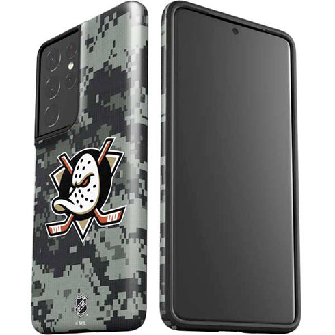 NHL Anaheim Ducks Camo Galaxy S21 Ultra 5G Pro Case