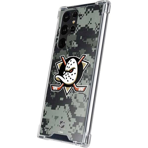 NHL Anaheim Ducks Camo Galaxy S23 Ultra Clear Case