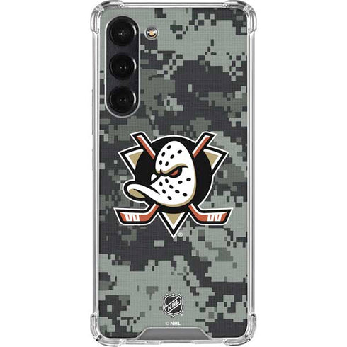 NHL Anaheim Ducks Camo Galaxy S24 FE Clear Case