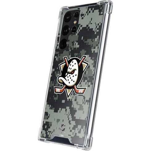 NHL Anaheim Ducks Camo Galaxy S24 Ultra Clear Case