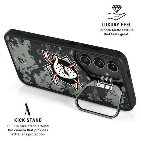 NHL Anaheim Ducks Camo Galaxy S24 Ultra Kickstand Case